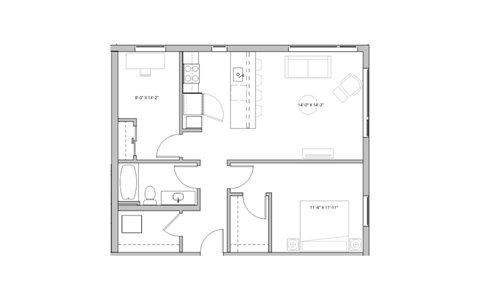 a black and white floor plan of a house